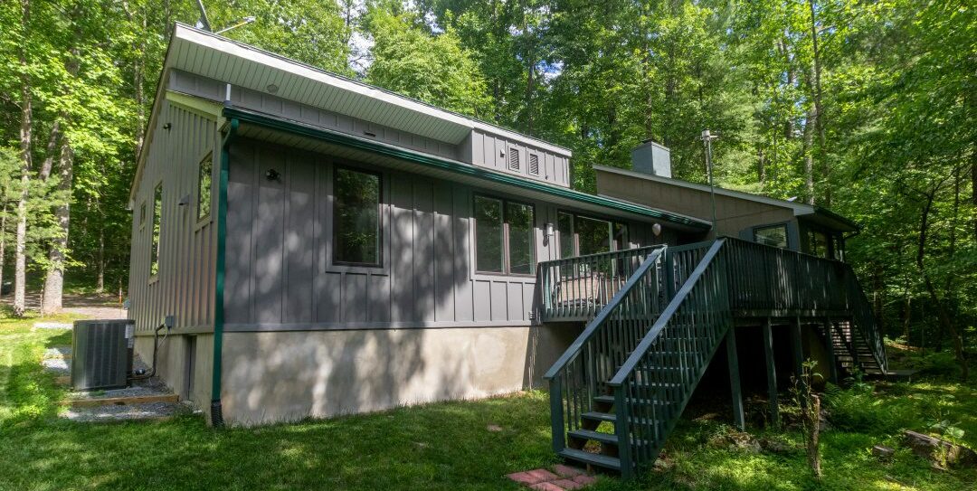 modern cabin addition porch after