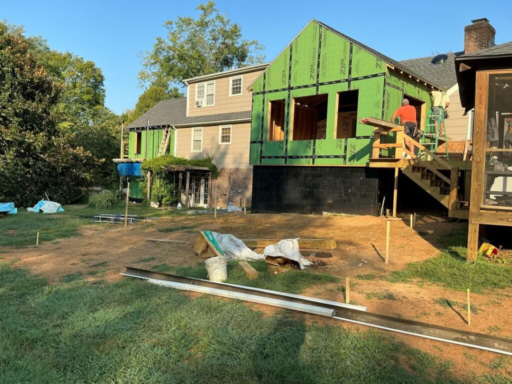 Building the renovation for this home in Charlottesville.