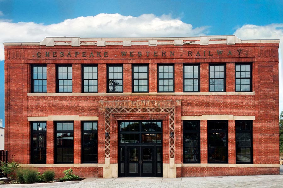 Harrisonburg office, brick building 