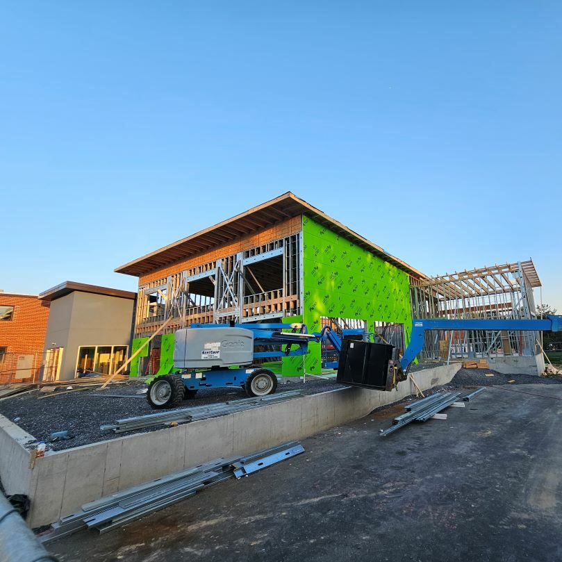 Eastern Mennonite Elementary School under construction.