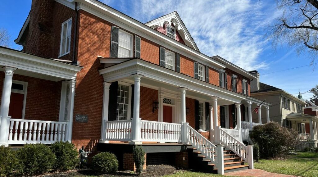 Historic Minor-Nelson House front porch.